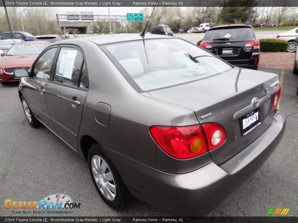 2004 Toyota Corolla LE Moonshadow Gray Metallic / Light Gray Photo #5