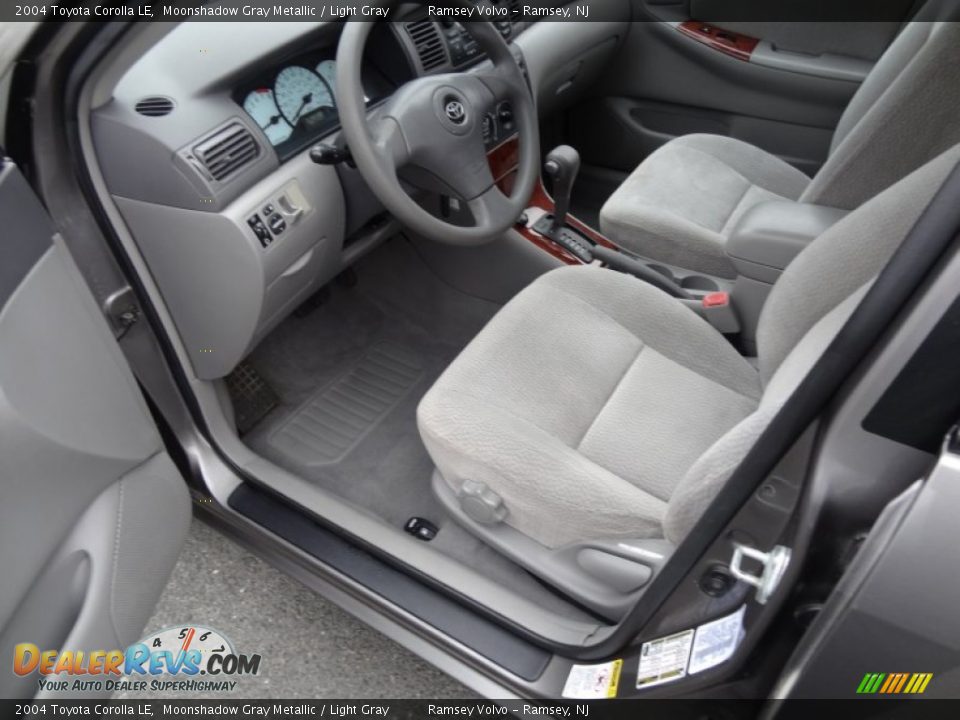 2004 Toyota Corolla LE Moonshadow Gray Metallic / Light Gray Photo #11