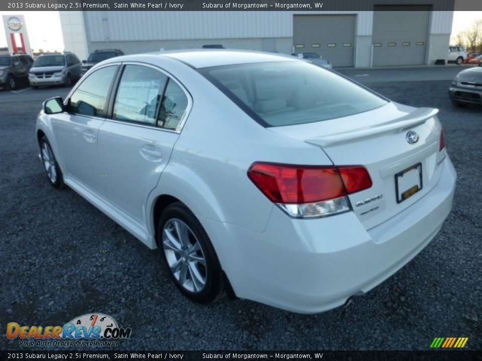 2013 Subaru Legacy 2.5i Premium Satin White Pearl / Ivory Photo #5