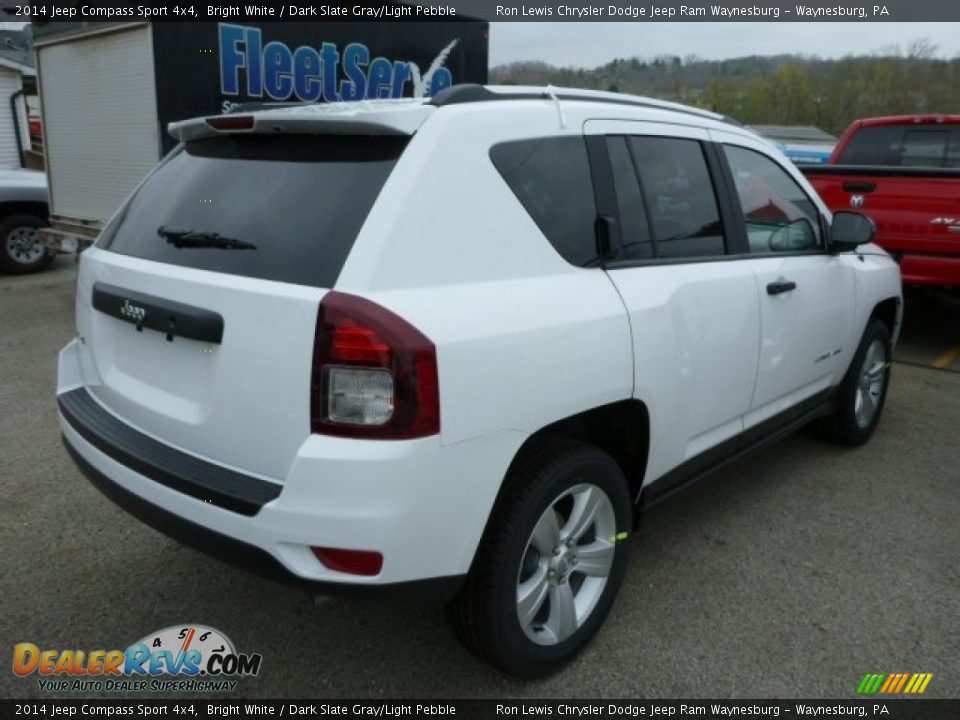 2014 Jeep Compass Sport 4x4 Bright White / Dark Slate Gray/Light Pebble Photo #4
