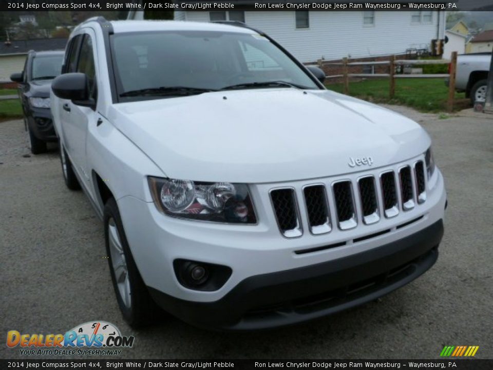 2014 Jeep Compass Sport 4x4 Bright White / Dark Slate Gray/Light Pebble Photo #9