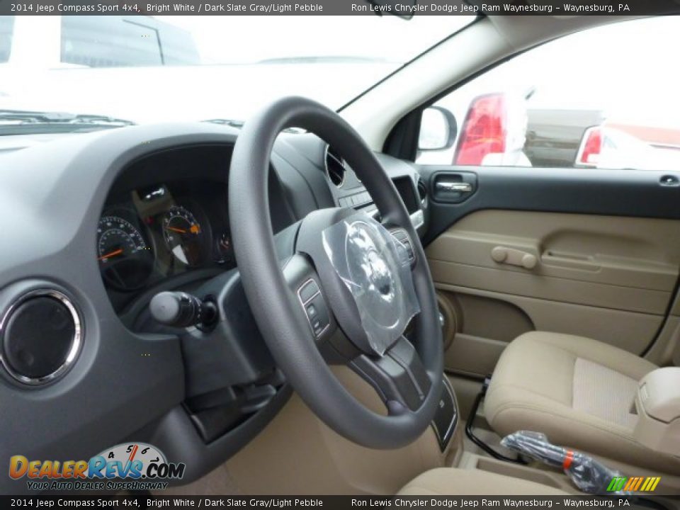 2014 Jeep Compass Sport 4x4 Bright White / Dark Slate Gray/Light Pebble Photo #16