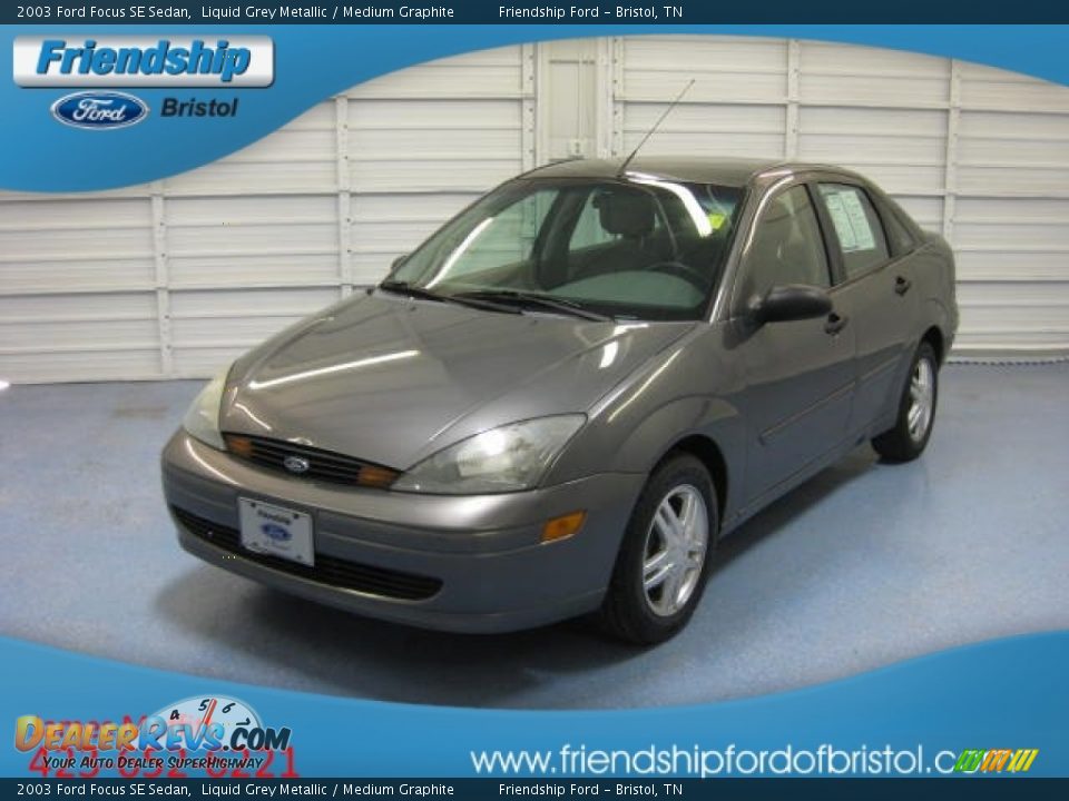 2003 Ford Focus SE Sedan Liquid Grey Metallic / Medium Graphite Photo #2