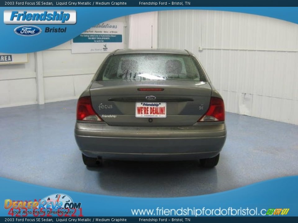 2003 Ford Focus SE Sedan Liquid Grey Metallic / Medium Graphite Photo #4
