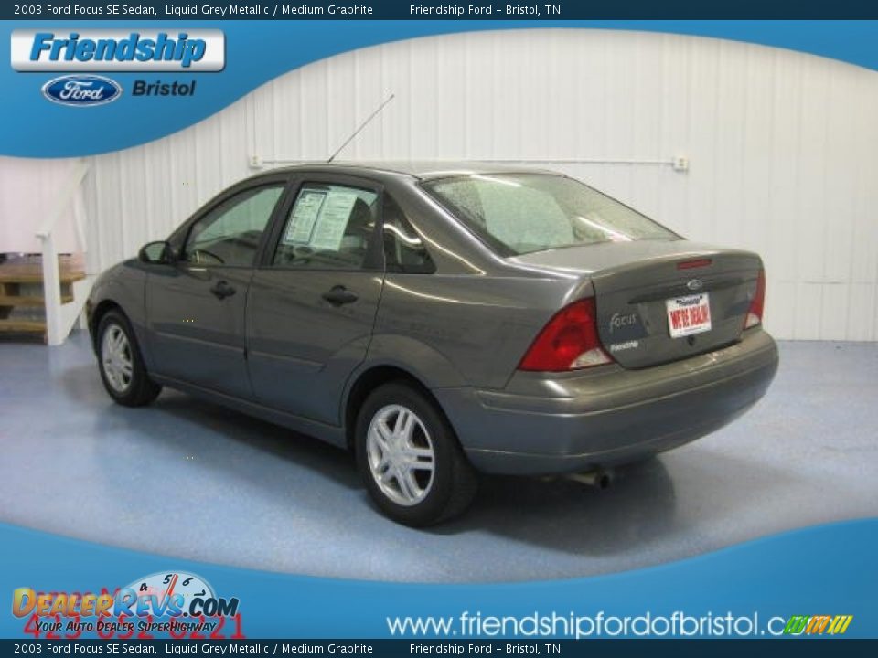 2003 Ford Focus SE Sedan Liquid Grey Metallic / Medium Graphite Photo #5