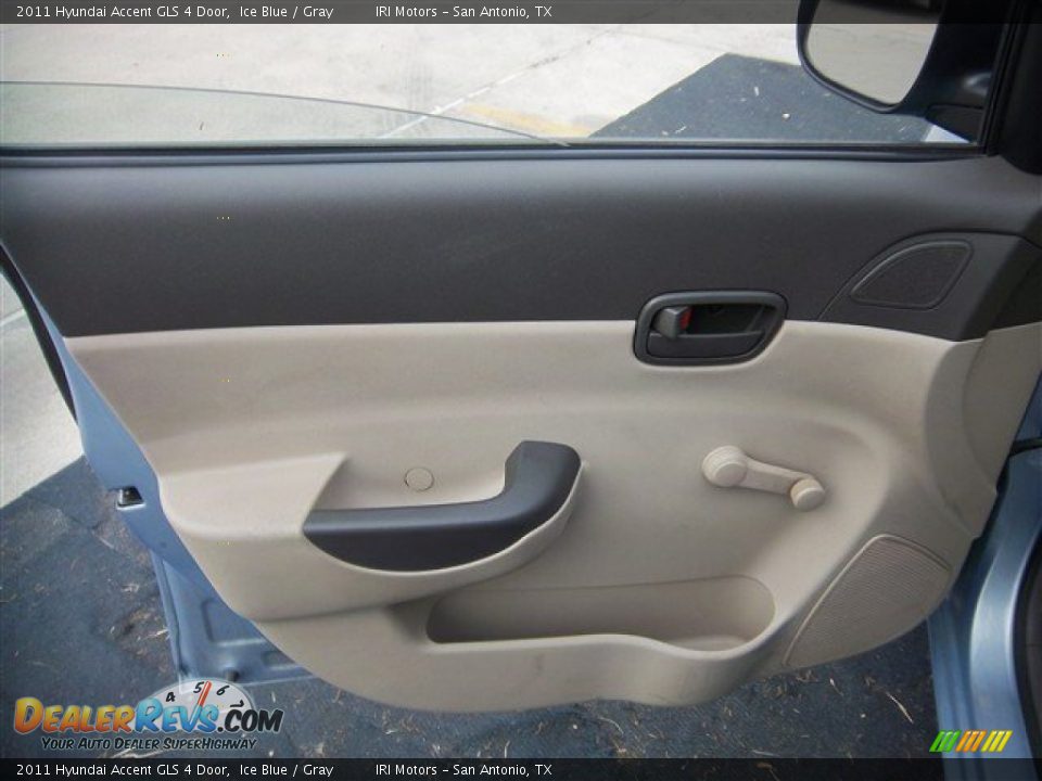 2011 Hyundai Accent GLS 4 Door Ice Blue / Gray Photo #11