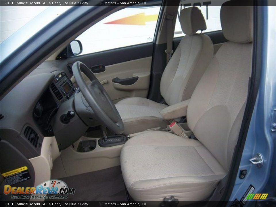 2011 Hyundai Accent GLS 4 Door Ice Blue / Gray Photo #12