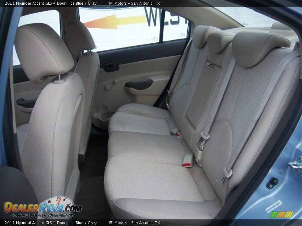 2011 Hyundai Accent GLS 4 Door Ice Blue / Gray Photo #14