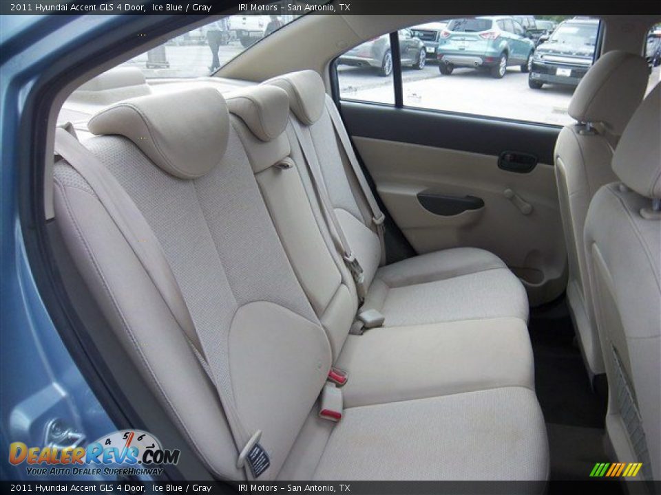 2011 Hyundai Accent GLS 4 Door Ice Blue / Gray Photo #16