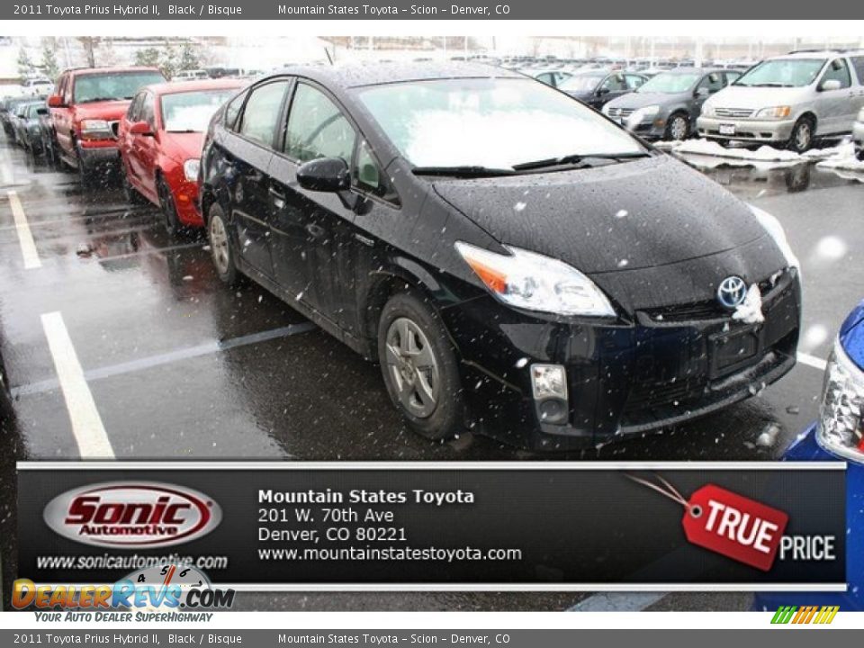 2011 Toyota Prius Hybrid II Black / Bisque Photo #1