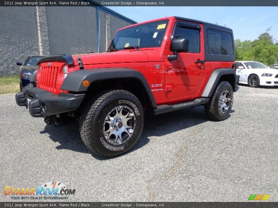 2012 Jeep Wrangler Sport 4x4 Flame Red / Black Photo #2