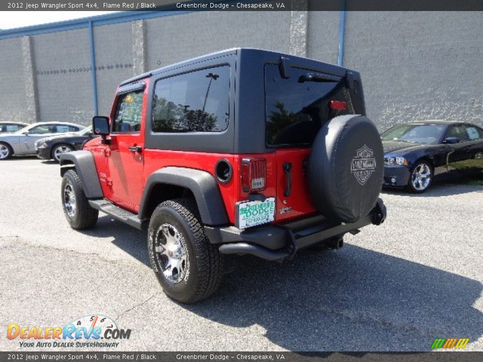 2012 Jeep Wrangler Sport 4x4 Flame Red / Black Photo #4