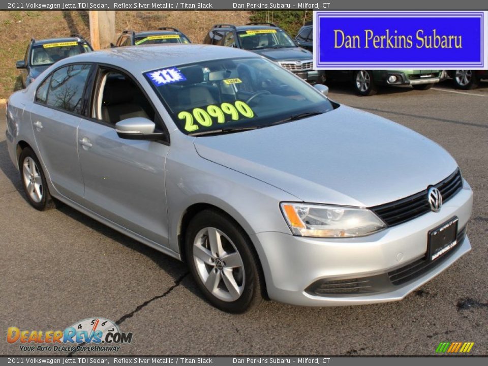 2011 Volkswagen Jetta TDI Sedan Reflex Silver Metallic / Titan Black Photo #1