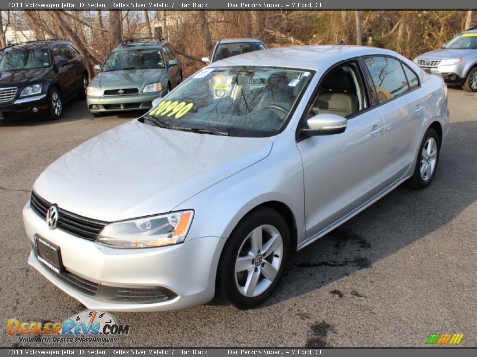 2011 Volkswagen Jetta TDI Sedan Reflex Silver Metallic / Titan Black Photo #3