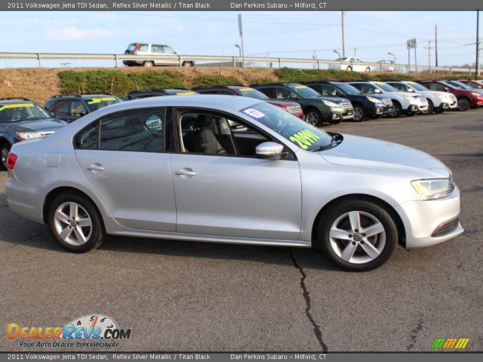 2011 Volkswagen Jetta TDI Sedan Reflex Silver Metallic / Titan Black Photo #4