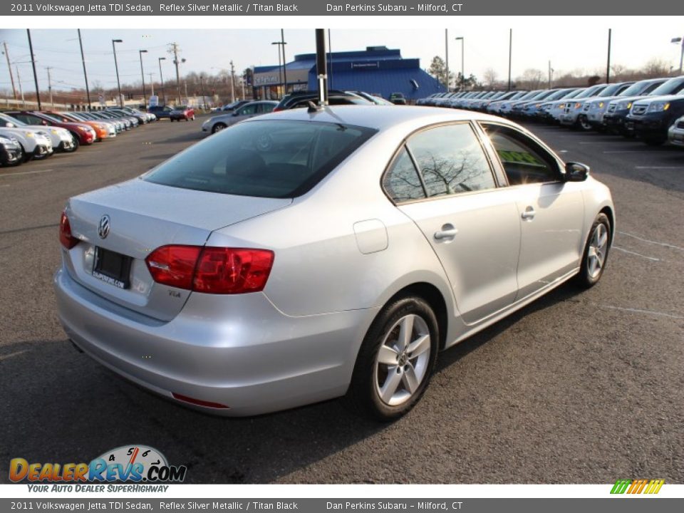 2011 Volkswagen Jetta TDI Sedan Reflex Silver Metallic / Titan Black Photo #6
