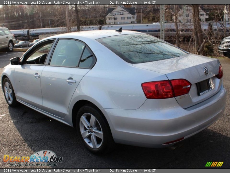 2011 Volkswagen Jetta TDI Sedan Reflex Silver Metallic / Titan Black Photo #10