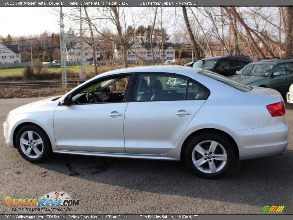 2011 Volkswagen Jetta TDI Sedan Reflex Silver Metallic / Titan Black Photo #11