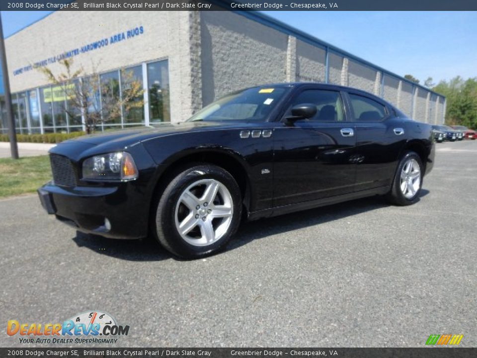 2008 Dodge Charger SE Brilliant Black Crystal Pearl / Dark Slate Gray Photo #2
