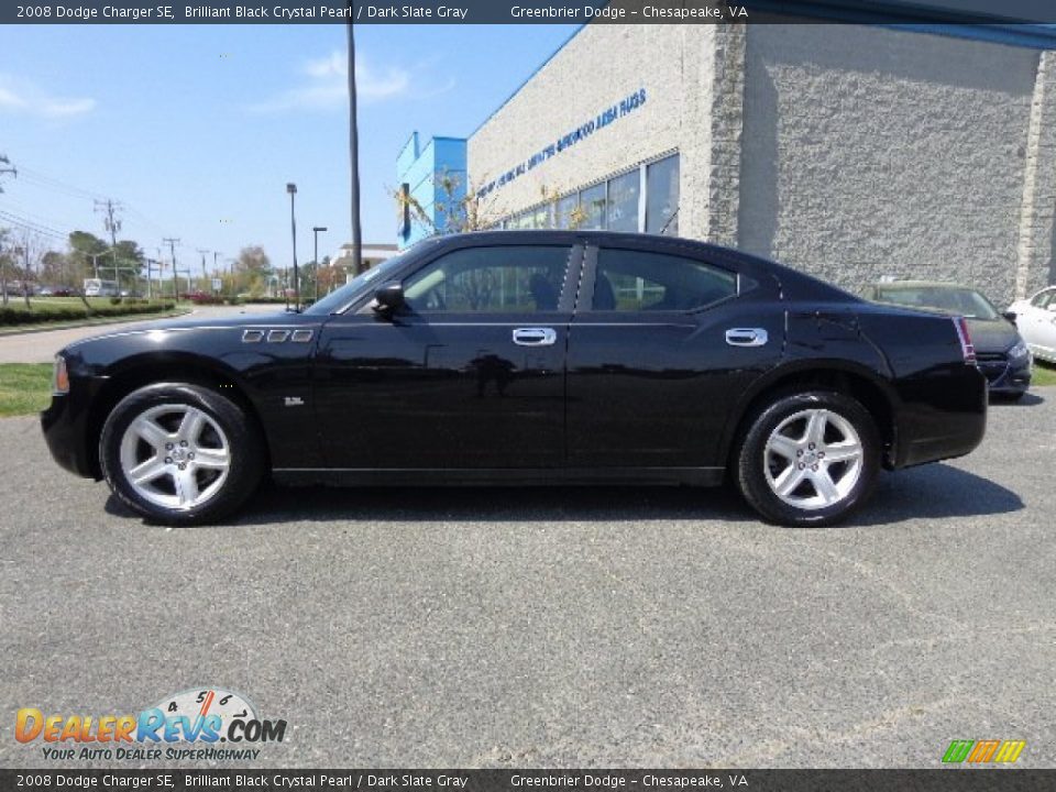 2008 Dodge Charger SE Brilliant Black Crystal Pearl / Dark Slate Gray Photo #3