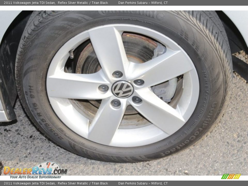 2011 Volkswagen Jetta TDI Sedan Reflex Silver Metallic / Titan Black Photo #17