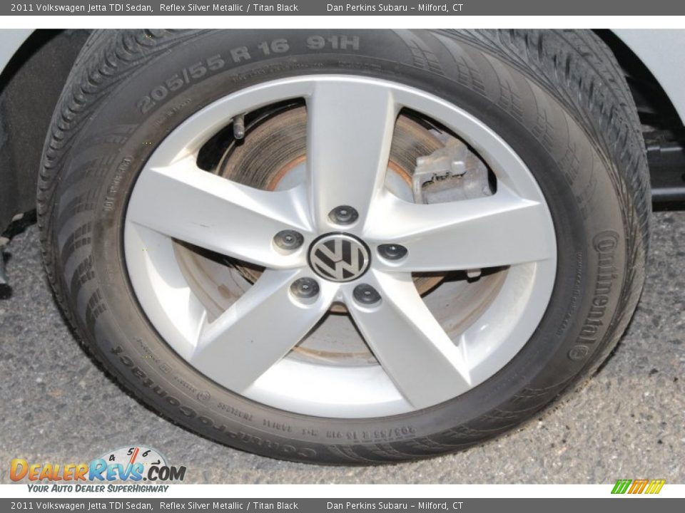 2011 Volkswagen Jetta TDI Sedan Reflex Silver Metallic / Titan Black Photo #18
