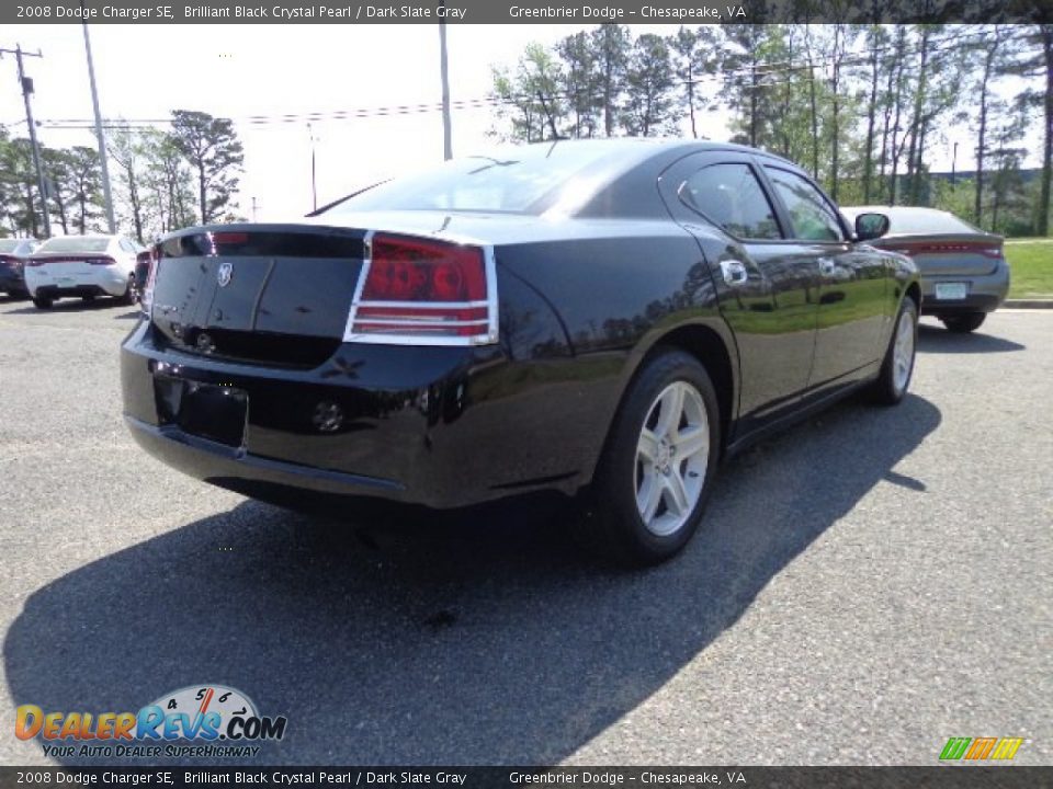 2008 Dodge Charger SE Brilliant Black Crystal Pearl / Dark Slate Gray Photo #5