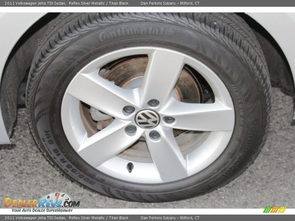 2011 Volkswagen Jetta TDI Sedan Reflex Silver Metallic / Titan Black Photo #19