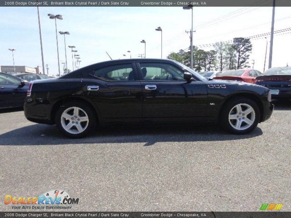 2008 Dodge Charger SE Brilliant Black Crystal Pearl / Dark Slate Gray Photo #6