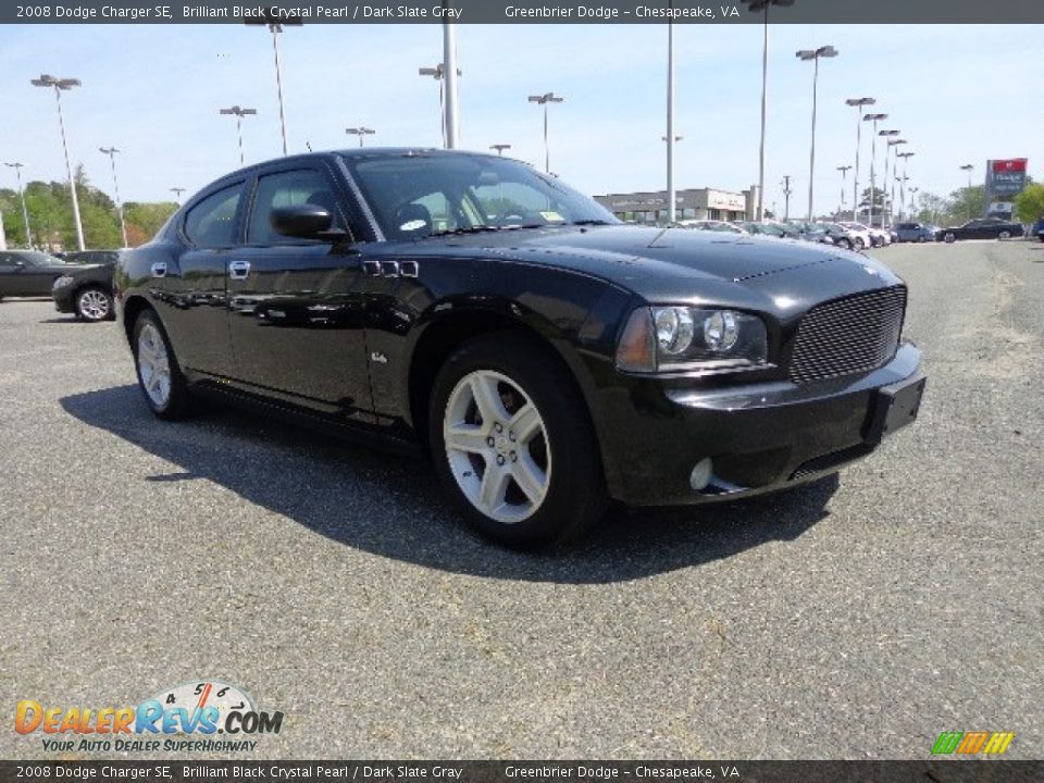 2008 Dodge Charger SE Brilliant Black Crystal Pearl / Dark Slate Gray Photo #7