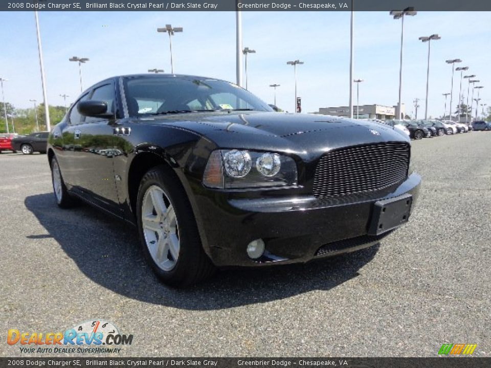 2008 Dodge Charger SE Brilliant Black Crystal Pearl / Dark Slate Gray Photo #8