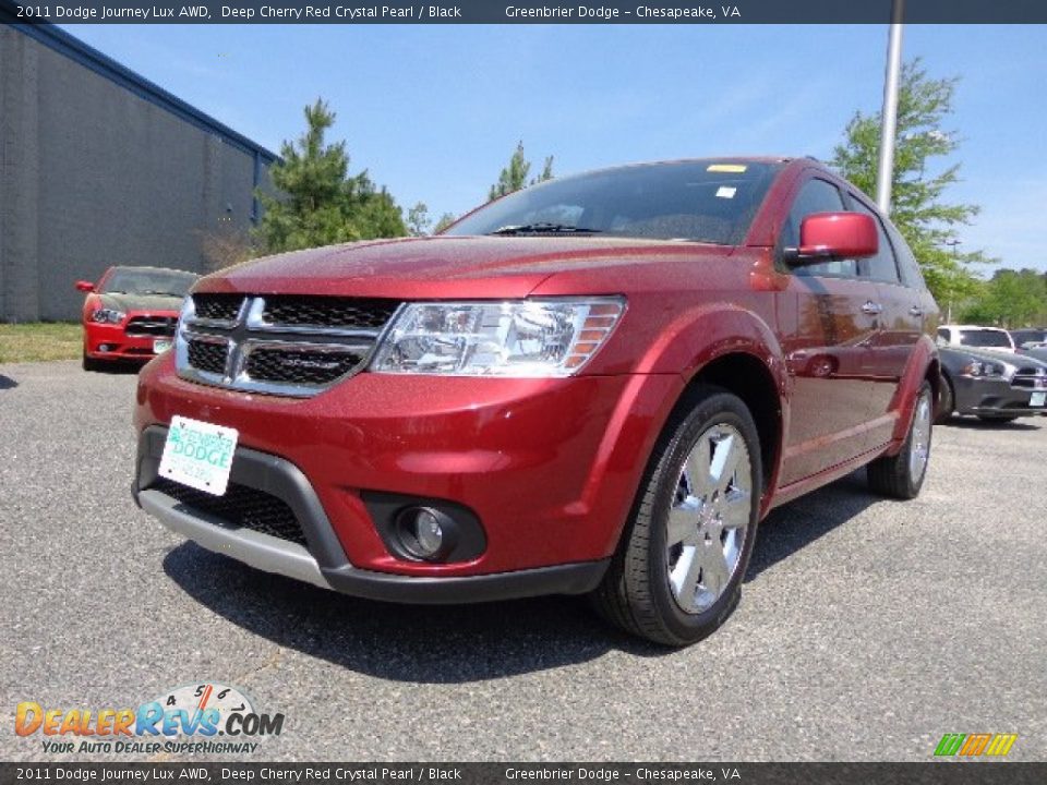 2011 Dodge Journey Lux AWD Deep Cherry Red Crystal Pearl / Black Photo #1