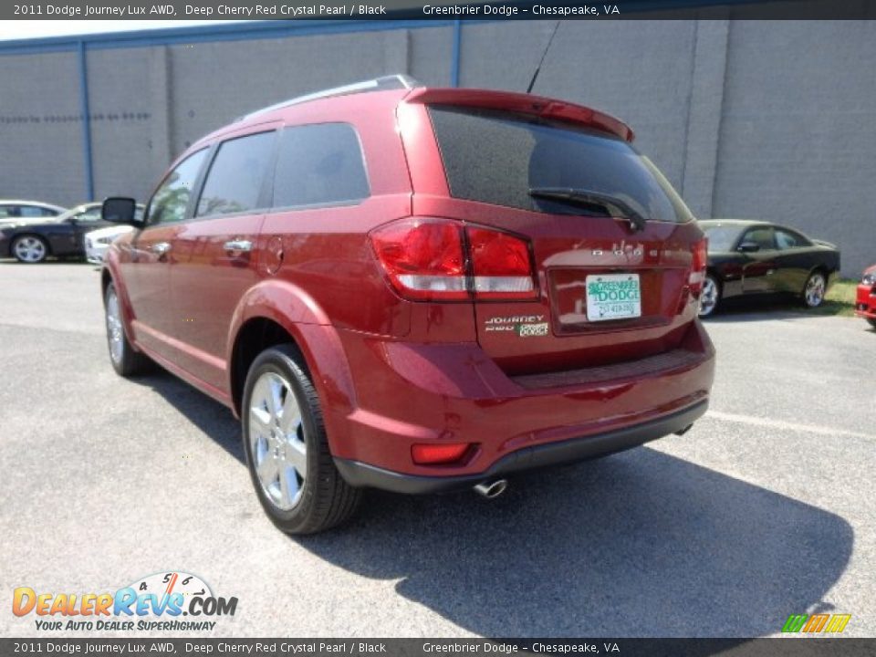 2011 Dodge Journey Lux AWD Deep Cherry Red Crystal Pearl / Black Photo #4