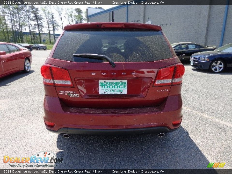 2011 Dodge Journey Lux AWD Deep Cherry Red Crystal Pearl / Black Photo #5