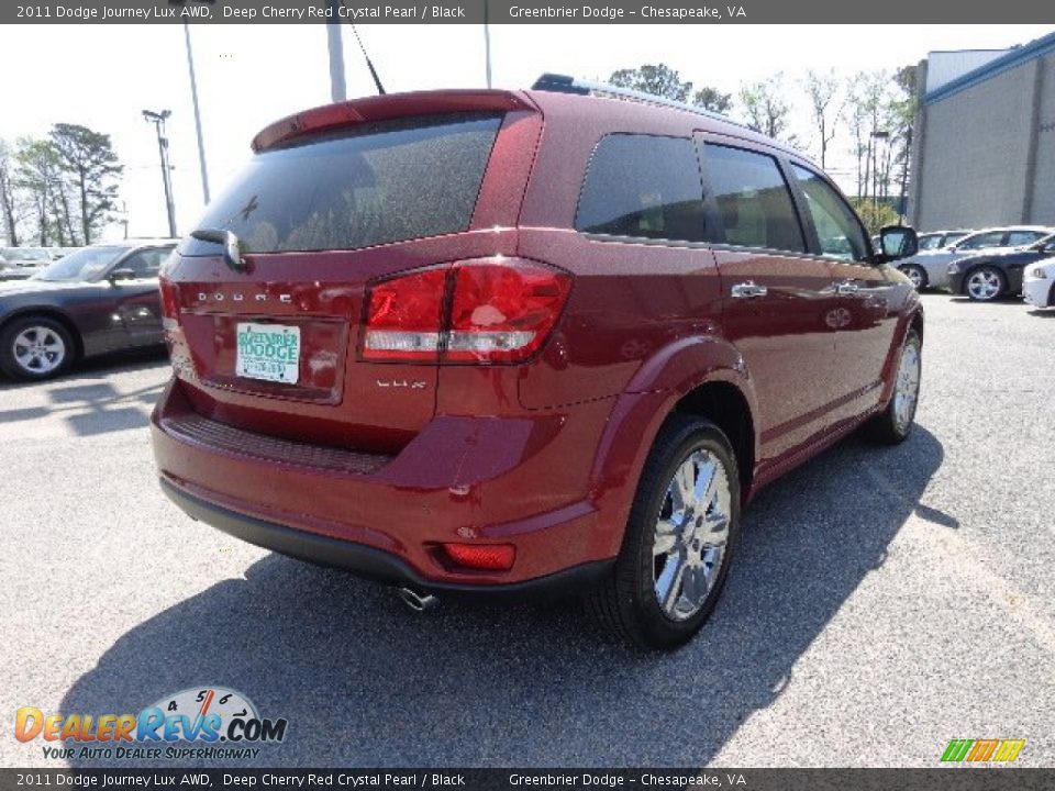 2011 Dodge Journey Lux AWD Deep Cherry Red Crystal Pearl / Black Photo #6