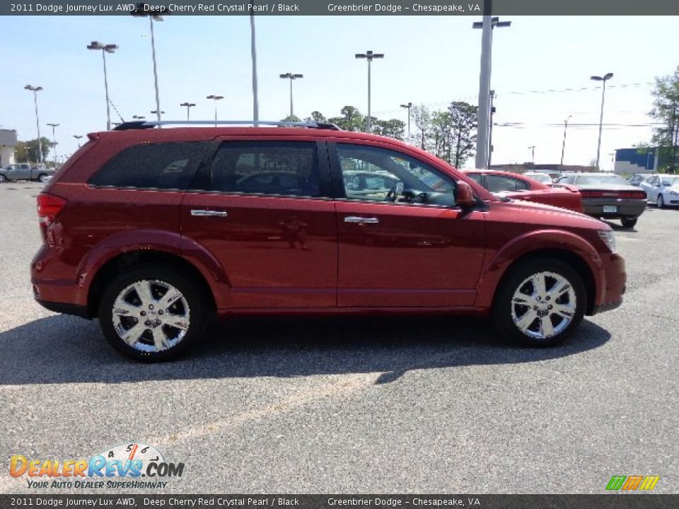2011 Dodge Journey Lux AWD Deep Cherry Red Crystal Pearl / Black Photo #7