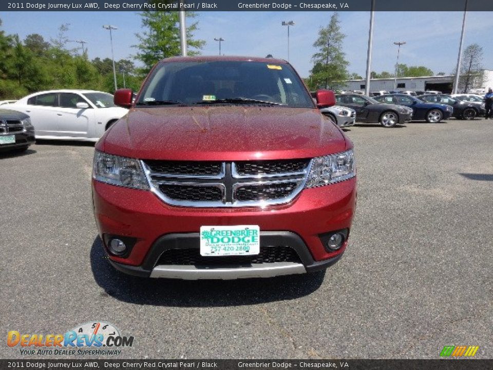 2011 Dodge Journey Lux AWD Deep Cherry Red Crystal Pearl / Black Photo #10