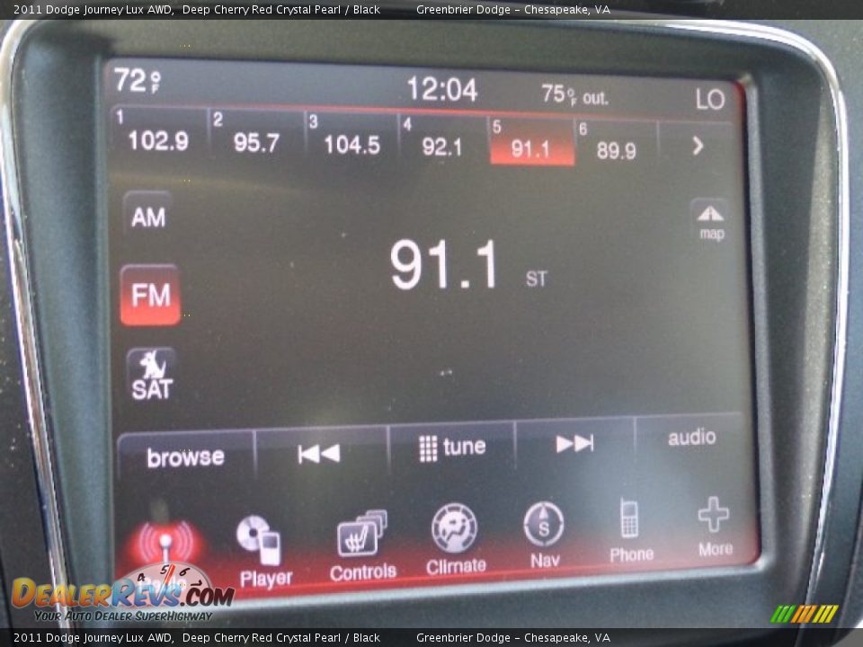 Audio System of 2011 Dodge Journey Lux AWD Photo #23