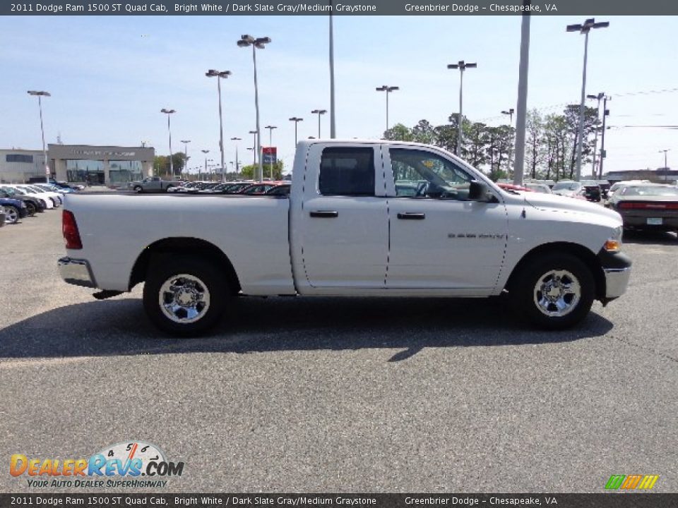 2011 Dodge Ram 1500 ST Quad Cab Bright White / Dark Slate Gray/Medium Graystone Photo #7
