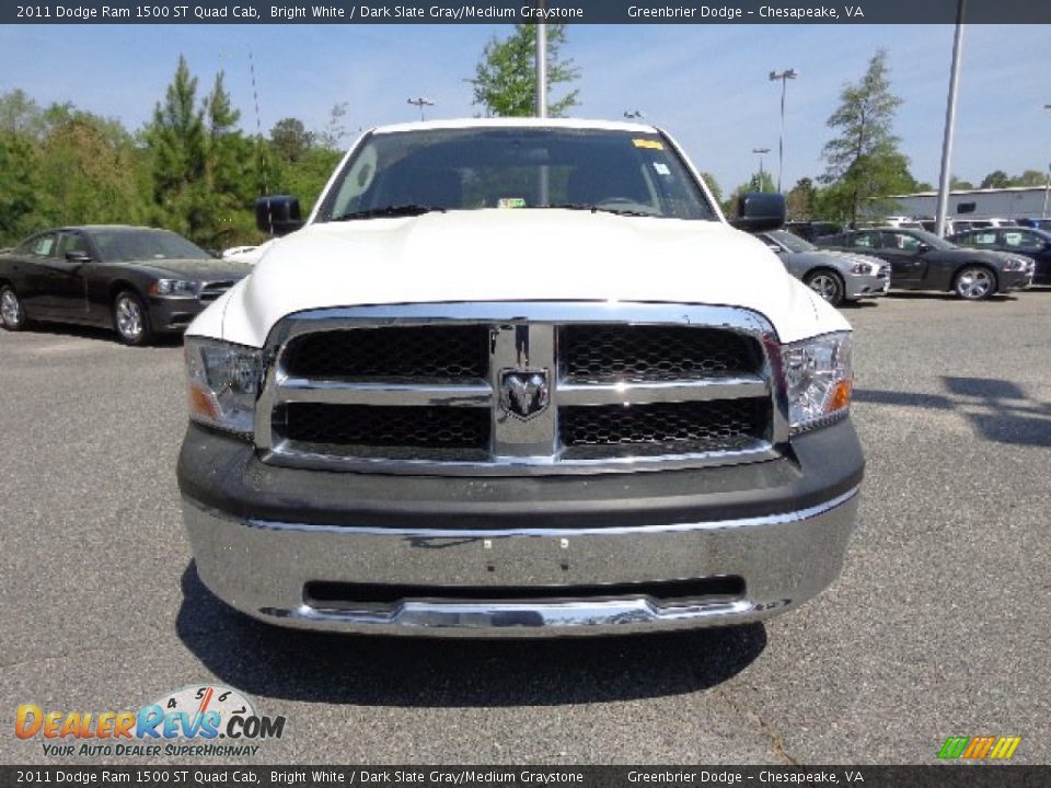 2011 Dodge Ram 1500 ST Quad Cab Bright White / Dark Slate Gray/Medium Graystone Photo #10