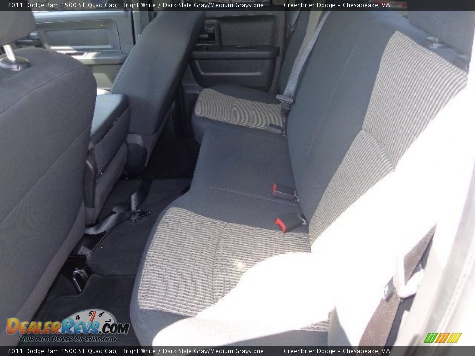 2011 Dodge Ram 1500 ST Quad Cab Bright White / Dark Slate Gray/Medium Graystone Photo #13