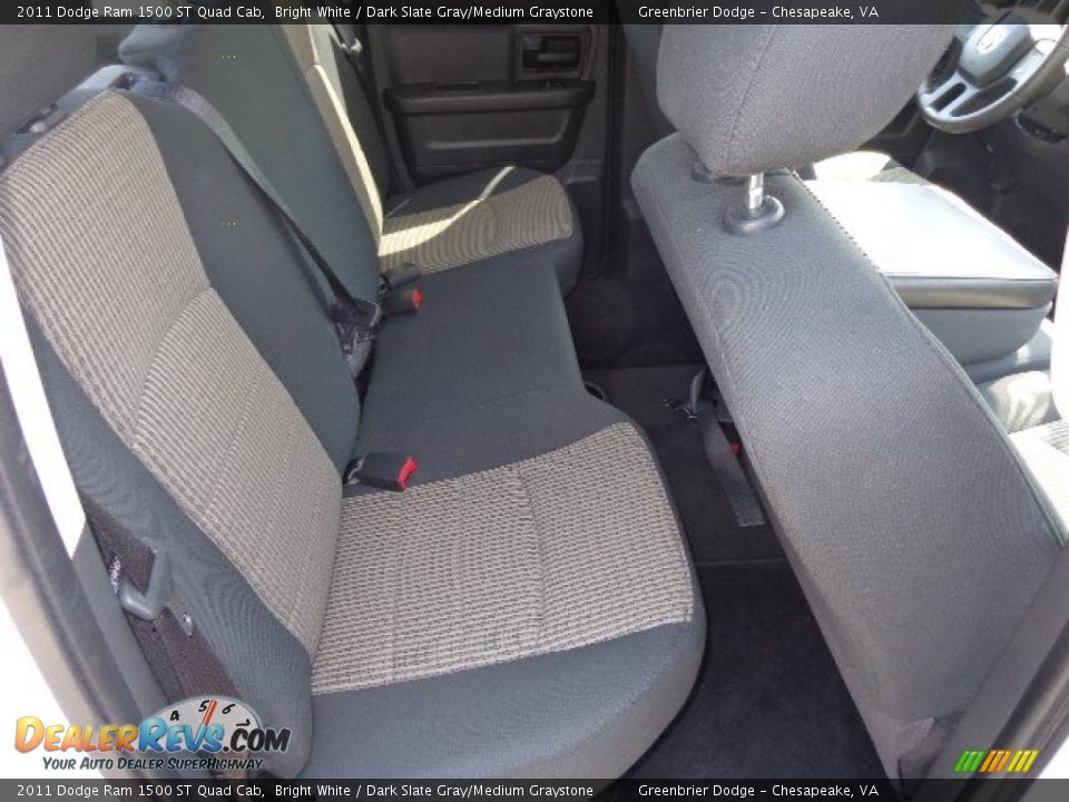 2011 Dodge Ram 1500 ST Quad Cab Bright White / Dark Slate Gray/Medium Graystone Photo #15