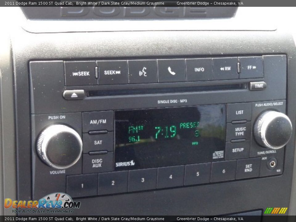 2011 Dodge Ram 1500 ST Quad Cab Bright White / Dark Slate Gray/Medium Graystone Photo #18