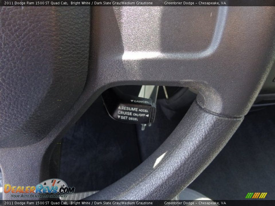2011 Dodge Ram 1500 ST Quad Cab Bright White / Dark Slate Gray/Medium Graystone Photo #23