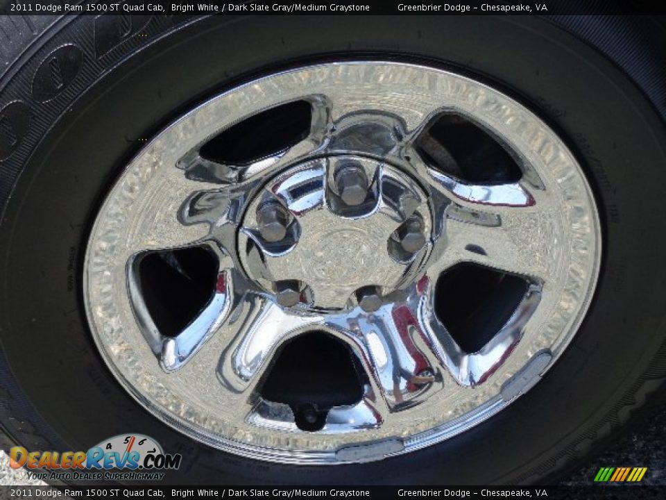 2011 Dodge Ram 1500 ST Quad Cab Bright White / Dark Slate Gray/Medium Graystone Photo #25
