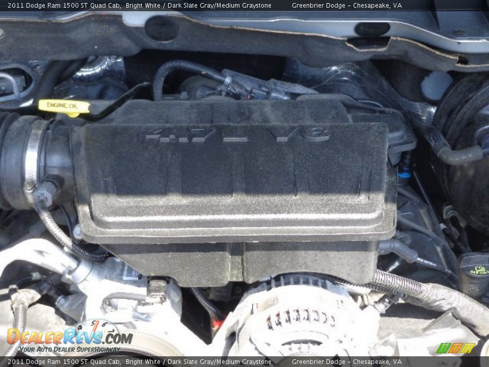 2011 Dodge Ram 1500 ST Quad Cab Bright White / Dark Slate Gray/Medium Graystone Photo #27