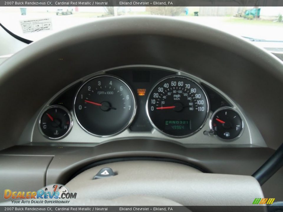 2007 Buick Rendezvous CX Cardinal Red Metallic / Neutral Photo #12