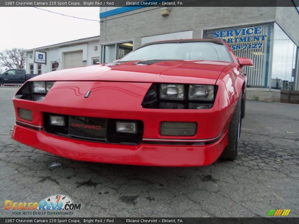 1987 Chevrolet Camaro Z28 Sport Coupe Bright Red / Red Photo #2