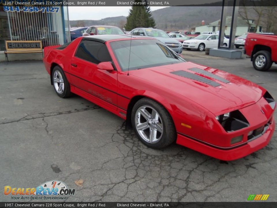 1987 Chevrolet Camaro Z28 Sport Coupe Bright Red / Red Photo #3
