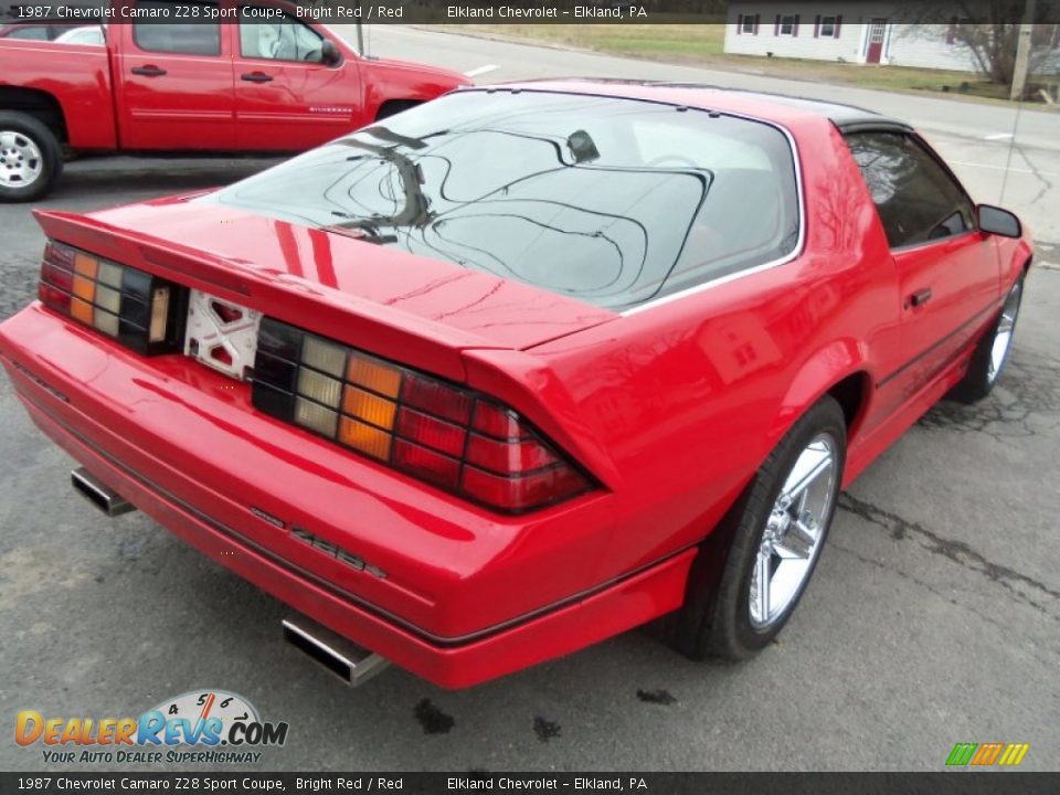Bright Red 1987 Chevrolet Camaro Z28 Sport Coupe Photo #5